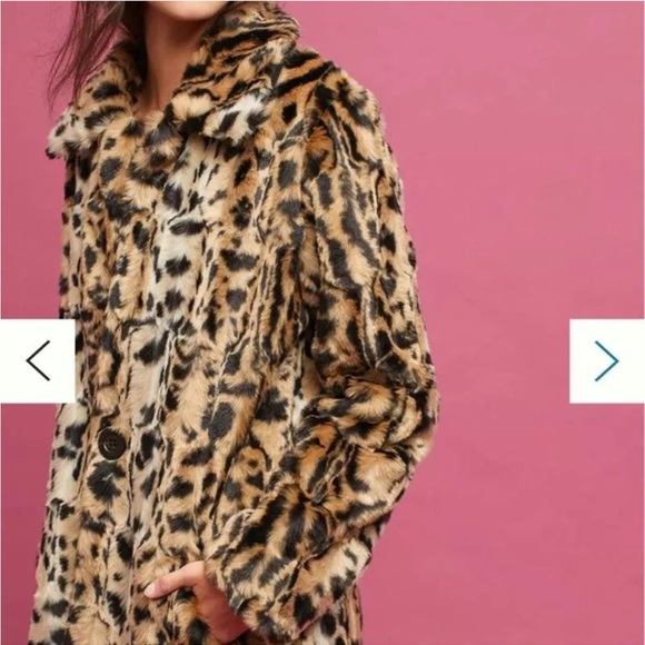 COPY - Madison Stone Leopard Print Coat S - Picture 3 of 6